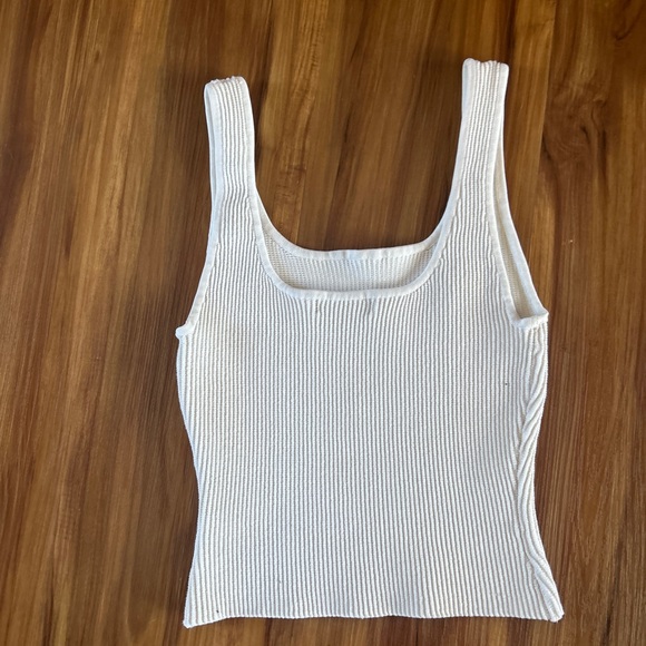 Quince Cream Ribbed Square-Neck Tank - Picture 5 of 5